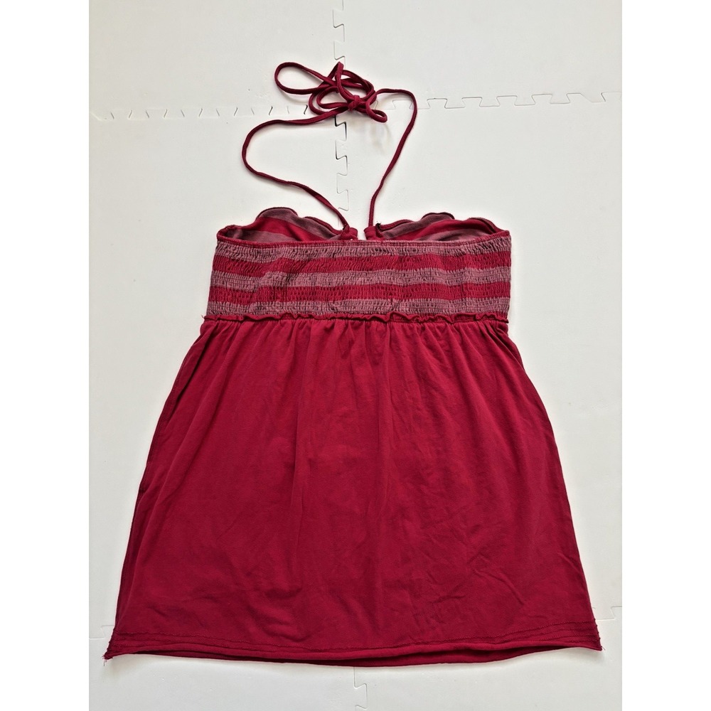 SUPERDRY Womens Y2K Halter Tank Top Retro Babydoll Empire 70s 80s 90s- Size M - Picture 2 of 8